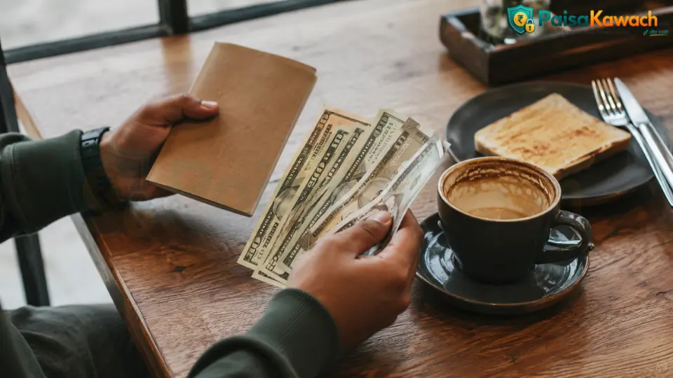 Person tracking small daily savings gap between spent and allocated money
