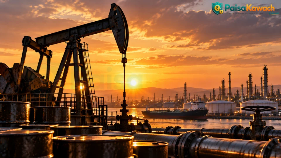 Oil facilities and tanker market risk concept